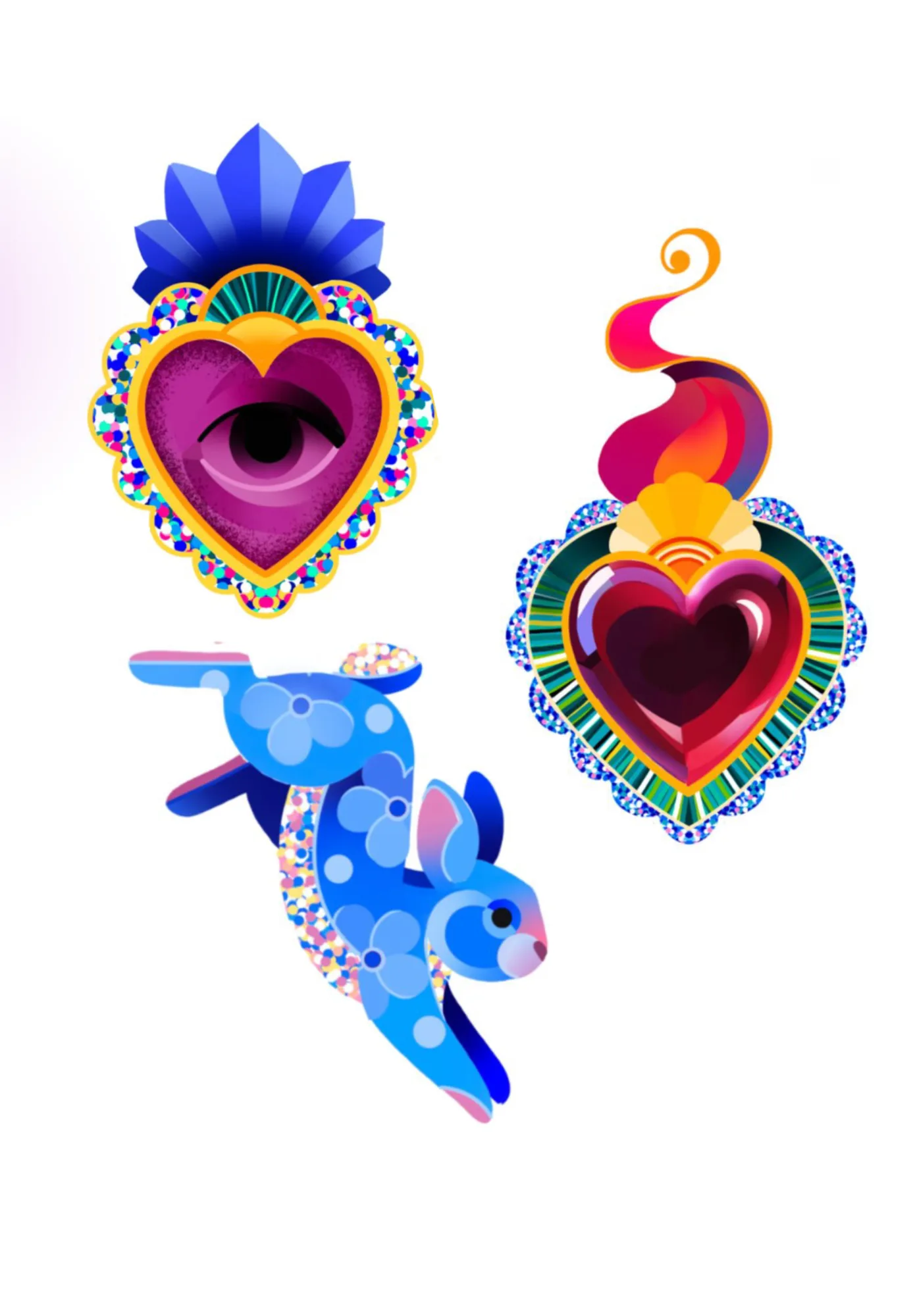 Rabbit and Hearts